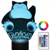 Nočná lampa do detskej izby - Nočná lampa s názvom Pokemon Snorlax 3D LED (Nočná lampa s názvom Pokemon Snorlax 3D LED)