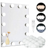 Kozmetická lampa - MMTR Desktop Cosmetic Lamp Dekoratívne osvetlenie 1 v bielej farbe (LED žiarovky na zrkadle pre šalát)