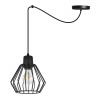 Light Home Závesné svietidlo Nuvola Spider 2, 1x čierne drôtené tienidlo