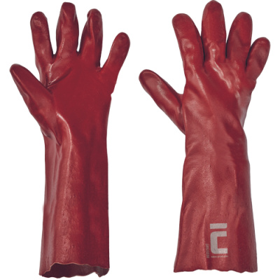CERVA REDSTART 45 rukavice PVC - 45 cm Farba: -, Veľkosť: 10, Farba2: červená