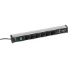 Zásuvková lišta pre pracovné stoly ,6 zásuviek, spínač, 2 x USB, 2 x CAT6A Treston