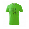 Šachové figúrky kreslené - Tričko detské bavlnené - 104-110cm / 3-4 roky ( Apple Green )