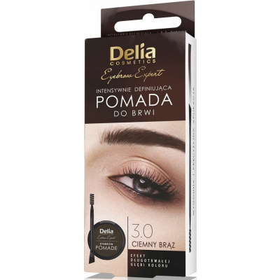 Delia Cosmetics Eyebrow Expert 3,0 hnedá pomáda na obočie 4 g