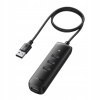 Adaptér 4v1 UGREEN CM416 USB hub na 4x USB 0.25 m (čierny)