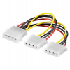 PremiumCord kabel napájecí rozdvojka Molex na 2x Molex (kn-1)