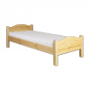 ImportWorld Dřevěná postel 90x200 Ron (Barva dřeva: Šedá)