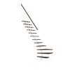 Minka STAIRS Lomené modulové schodisko Style Turn orech/biela, 304,2 cm