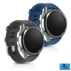 Silikónový remienok (šírka 22mm) – sada 2ks (čierna,modrá) – Huawei Watch GT / GT2 / Samsung Watch 46mm / Gear S3