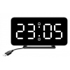 ČITATEĽNÝ BIELY LED HODINY BUDÍK JVD SB3216.2 TEPLOMER NASTAVITEĽNÝ JAS