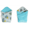 Baby Nellys Obojstranná zavinovačka Minky -Balón , Minky - sv. modrá Baby Nellys