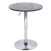 Tempo Kondela Barový stôl s nastaviteľnou výškou, čierna, priemer 60 cm, BRANY 2 NEW