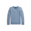 Detský bavlnený sveter Polo Ralph Lauren 323702674507 modrá 136-138