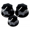 Fender Pure Vintage '60s Jazz Bass Knobs, (3), Black