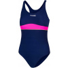 Detské plavky - Aqua-rýchlostná jednodielna outfit. 128 Navy modrá, ružová, viacfarebná (Kúpanie kostým pre detský bazén outfit 128)