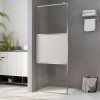 Zástěna do průchozí sprchy napůl mléčné ESG sklo 80 x 195 cm Stříbrná 146640