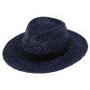 Fiebig - Headwear since 1903 Fedora Raffia - modrý slamený klobúk - Bestseller Veľkosť: 59 cm (L)