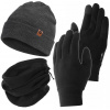 Zimná čiapka Beanie 4f čierna, šedá r. (Pánske rukavice zimné klobúky komín 4f hi-tec fh2)