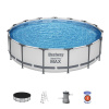 Bazén Bestway® Steel Pro MAX, 56488, kartušová filtrácia, rebrík, plachta, 457x107 cm