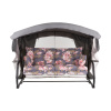Záhradná hojdačka Ravenna Lux Black Edition s moskytiérou as bočnými stolíkmi A098-01PB PATIO