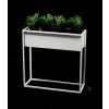 Stojan na kvety - Kovový stojan na záhon 60x60 biely box LOFT (Stojan na kvety - Kovový stojan na záhon 60x60 biely box LOFT)