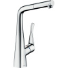 HANSGROHE Metris M71 páková drezová batéria s vyťažiteľným výtokom, 1jet, výška výtoku 315 mm, chróm, 14821000