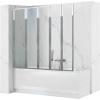 REA Idea 5-dielna skladacia vaňová zástena 120x140 cm sklo Číre rám Chróm REA-W0850