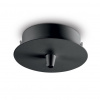 Kovová stropná rozeta pre 1 svietidlo, okrúhla v čiernej farbe | Ideal Lux