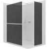 CERANO - Sprchová zástena Walk-in Onyx TL/P - 8 mm - hranatá vzpera + polička/držiak na uteráky - chróm, grafitové sklo - 100x40 cm