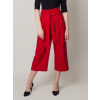 Dámske látkové nohavice culottes červené 12621