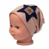 Detská čiapka bavlna, Baby Star, Baby Nellys, cappuccino, veľ. 92/98 Baby Nellys