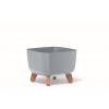 PROSPERPLAST Kvetináč GRACIA SQUARE 24cm svetlo sivý