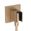 Hansgrohe Držiak sprchy FixFit E s prípojkou na hadicu, brúsený bronz 26889140