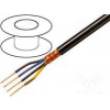 Vodič 4x0,35mm2 tienené,opletenie z medených drôtov čierna