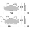 Brzdové destičky Brembo zadní TRIUMPH 865 America rok 08-14