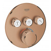 Grohe Grohtherm SmartControl Termostatická sprchová podomietková batéria, 3 ventily, kefovaný Warm Sunset 29121DL0-GR