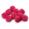 Kožešinová bambule s poutkem Ø3,5 cm Varianta: 5 pink, Balení: 10 ks