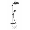 Hansgrohe Croma Select S Sprchový set Showerpipe 280 s termostatom, EcoSmart, matná čierna 26891670-HG