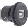 TRU COMPONENTS USB-03-BK Vstavaná zásuvka USB 2.0 zásuvka, vstavateľná Zásuvka USB typu B na zásuvku USB typu A Množstvo: 1 ks; 1229319