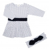 Dojčenské bavlnené šatôčky s čelenkou New Baby Teresa II - 56 , Biela