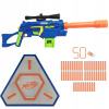 SNIPERKA BUZZ BEE PUŠKA MASTER TEK + ŠTÍT NERF + 50 PRESNÝCH ŠÍPOK