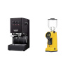 Gaggia New Classic E24 BC, black + Eureka Helios 75, yellow