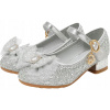 LESKLÉ PAPUČE BALERÍNKY SPOLOČENSKÉ TOPÁNKY PRE DIEVČATKO 30 STRIEBORNÉ