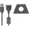 Kábel USB 2.0 A-A M/F 2m, High Speed, predlžovací, čierny, KLIP2