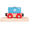 Bigjigs Rail Vagón modrý kontajner Bigjigs Rail Vagón modrý kontajner