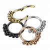 Titánový krúžok s radom guličiek Arven Barva: Rosegold, Dĺžka / priemer: 8 mm