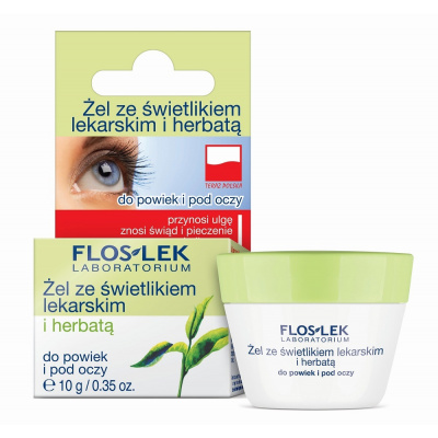 FlosLek Laboratorium Eye Care gél na očné okolie s očiankou a zeleným čajom 10 g