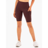 Ryderwear Dámske biker šortky s vreckami Reset High Waisted Chocolate XS