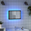 zahrada-XL LED kúpeľňové zrkadlo hnedý dub 60x8,5x38 cm kompozitné drevo 834929