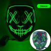 LED Svietiaca Maska na Tvár - rôzne Halloweenska maska: Zelená