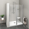 Polysan ZOOM LINE sprchové dvere do niky 140x190 cm s pevnou stenou Číre/Chróm Lietacie dv SPH ZL1314